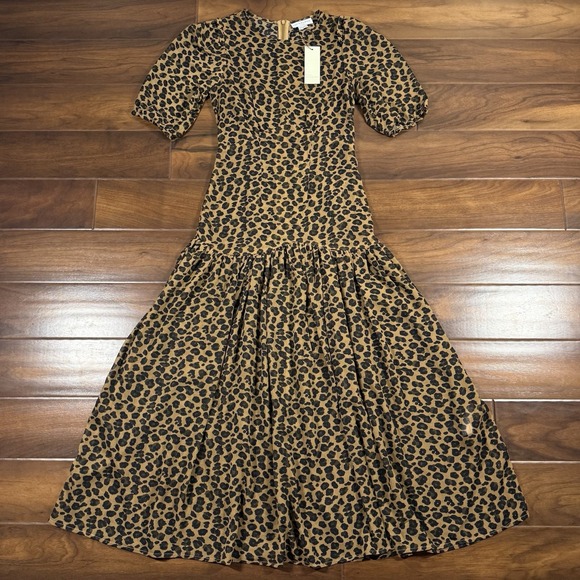 Never Fully Dressed Dresses & Skirts - Never Fully Dressed Size US 4 / UK 8 EU 36 Leopard Print Sheer Lucia Dress